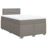 Sommier à lattes de lit avec matelas Taupe 120x200 cm Tissu