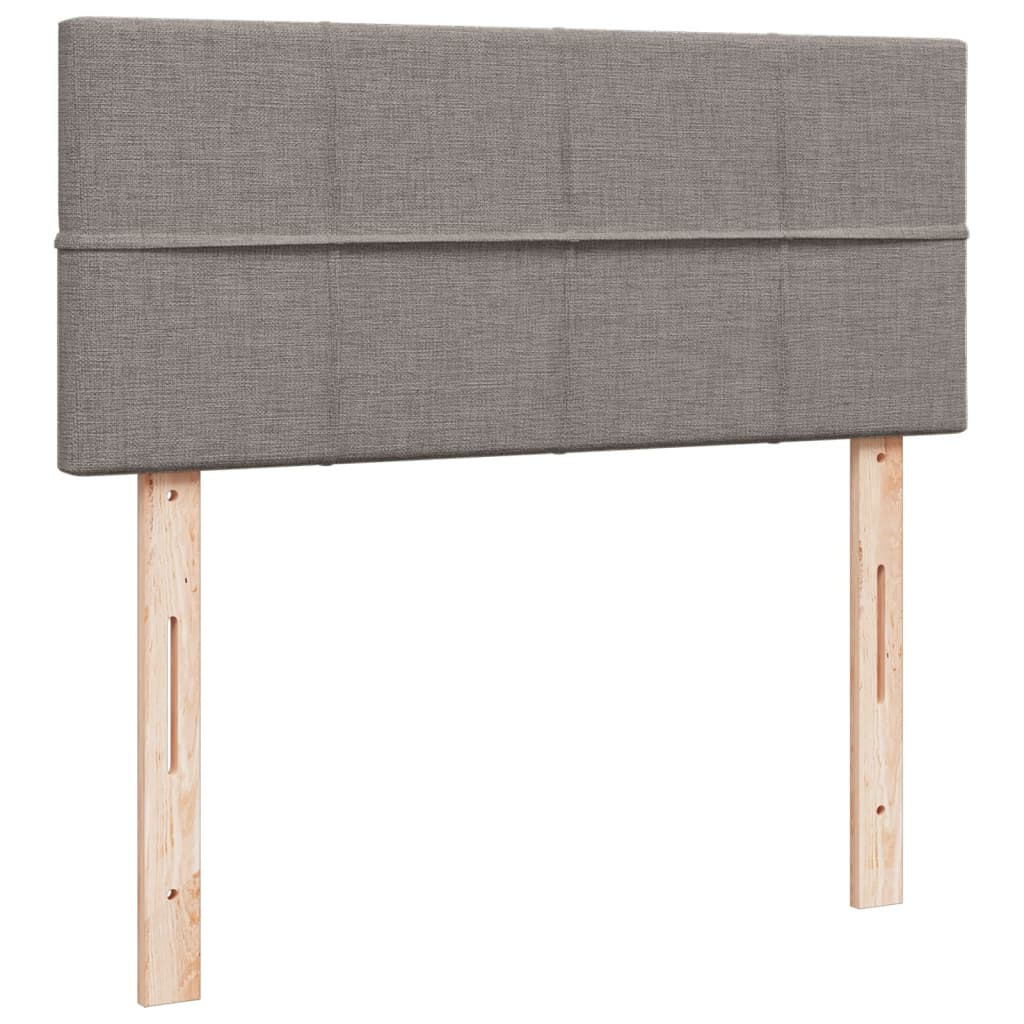 Sommier à lattes de lit avec matelas Taupe 120x200 cm Tissu