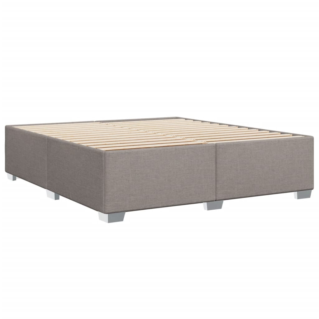 Sommier à lattes de lit avec matelas Taupe 180x200 cm Tissu