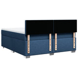 Slatted bed base with mattress Blue 180x200 cm Fabric