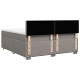 Sommier à lattes de lit avec matelas Taupe 200x200 cm Tissu