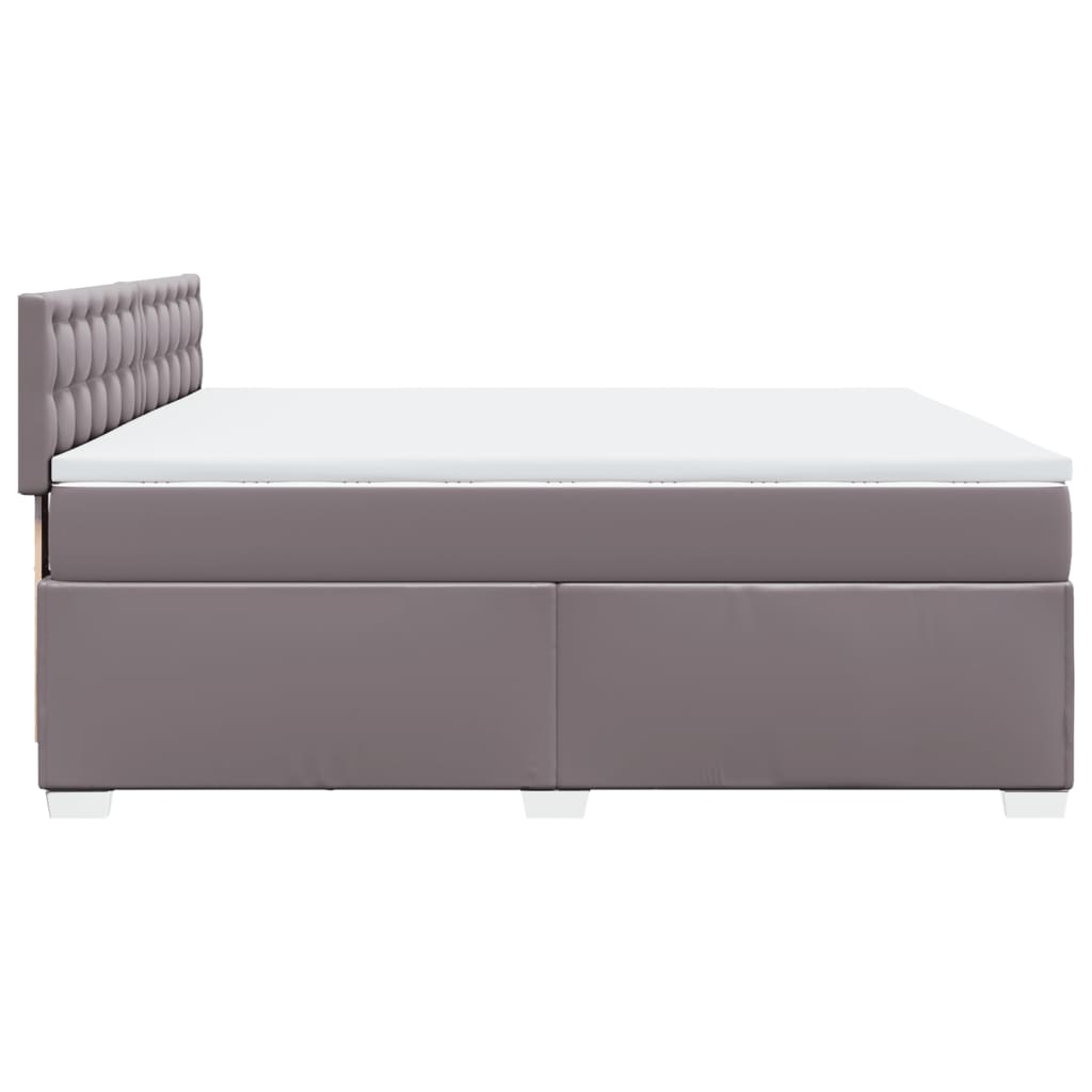 Sommier à lattes de lit avec matelas Gris 200x200 cm Similicuir