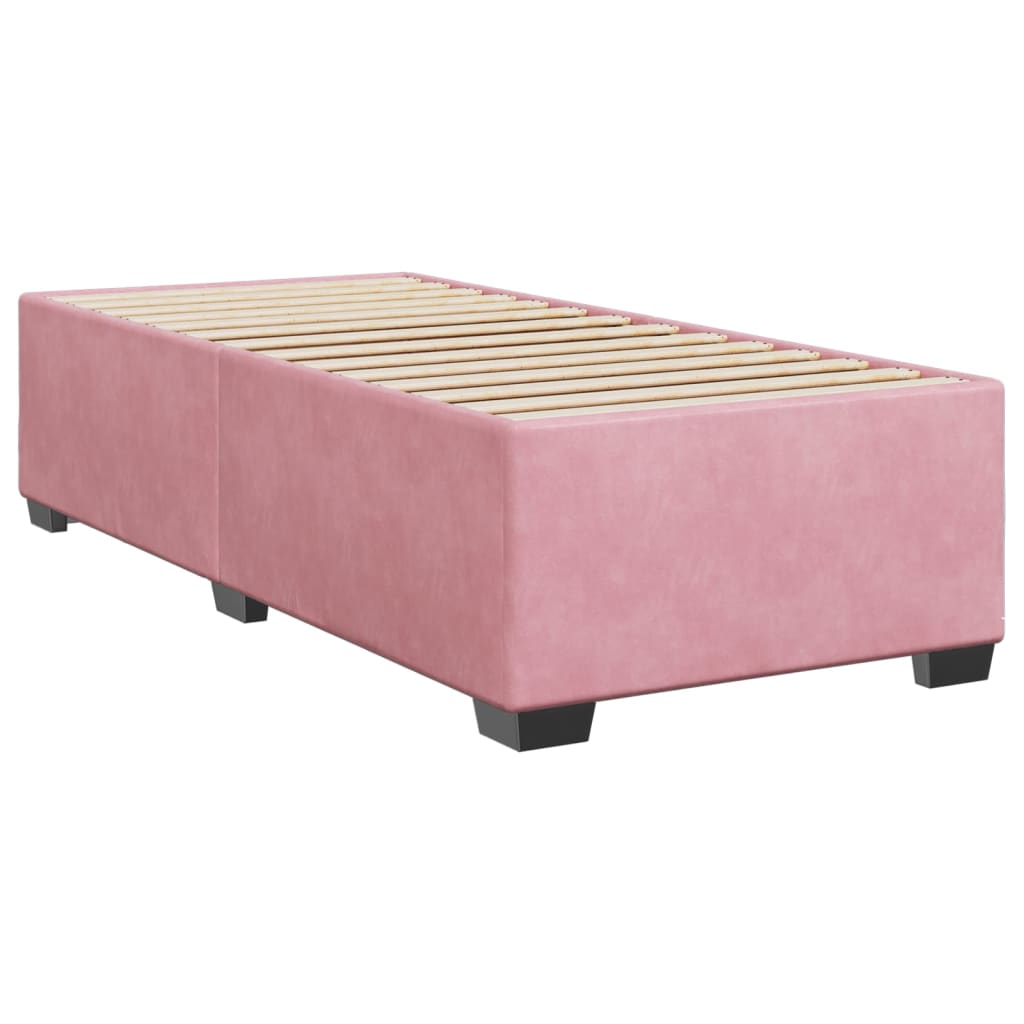 Sommier à lattes de lit avec matelas Rose 90x190 cm Velours