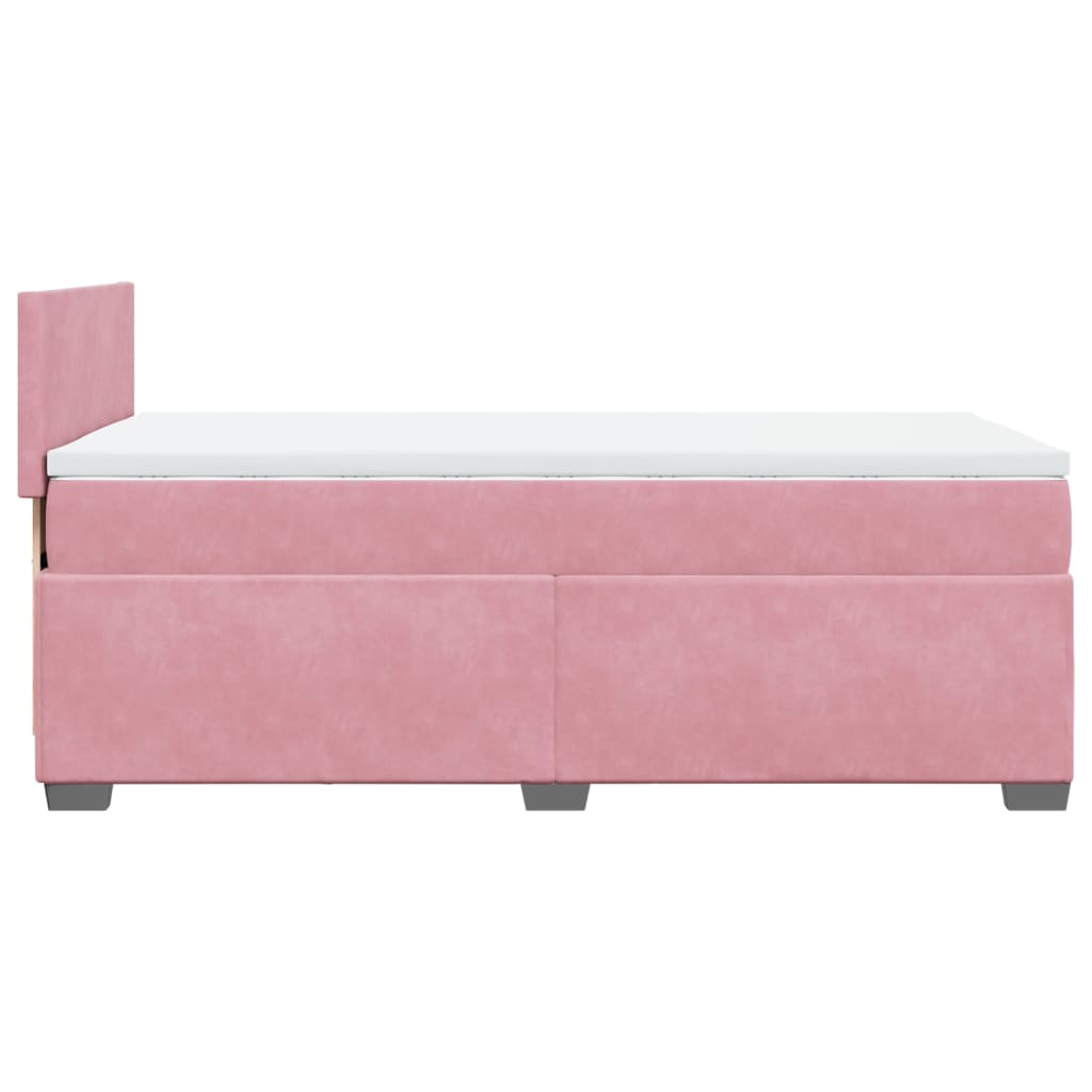 Sommier à lattes de lit avec matelas Rose 90x190 cm Velours