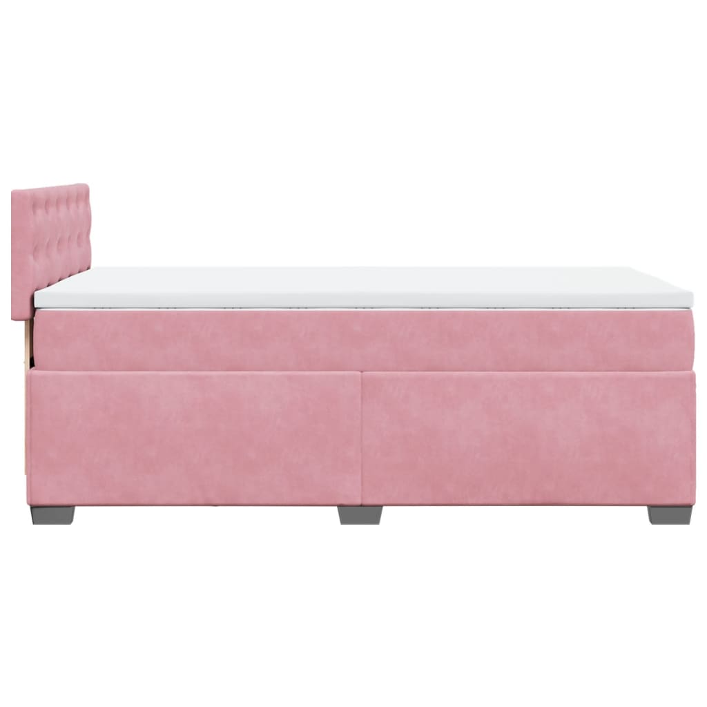 Sommier à lattes de lit avec matelas Rose 90x190 cm Velours