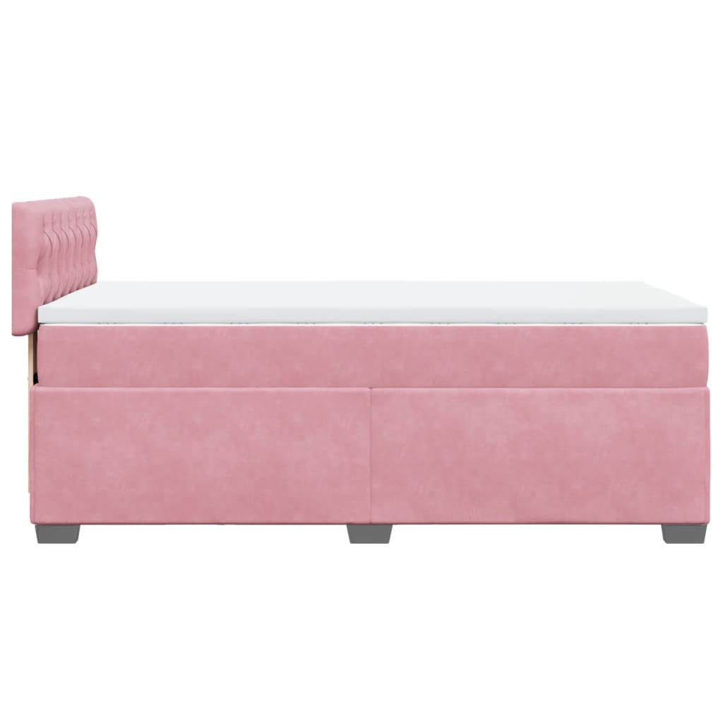 Sommier à lattes de lit avec matelas Rose 90x190 cm Velours