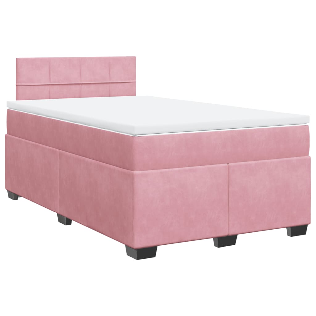 Slatted bed base with mattress Rose 120x200 cm Velvet