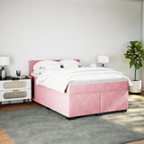 Slatted bed base with mattress Rose 140x190 cm Velvet