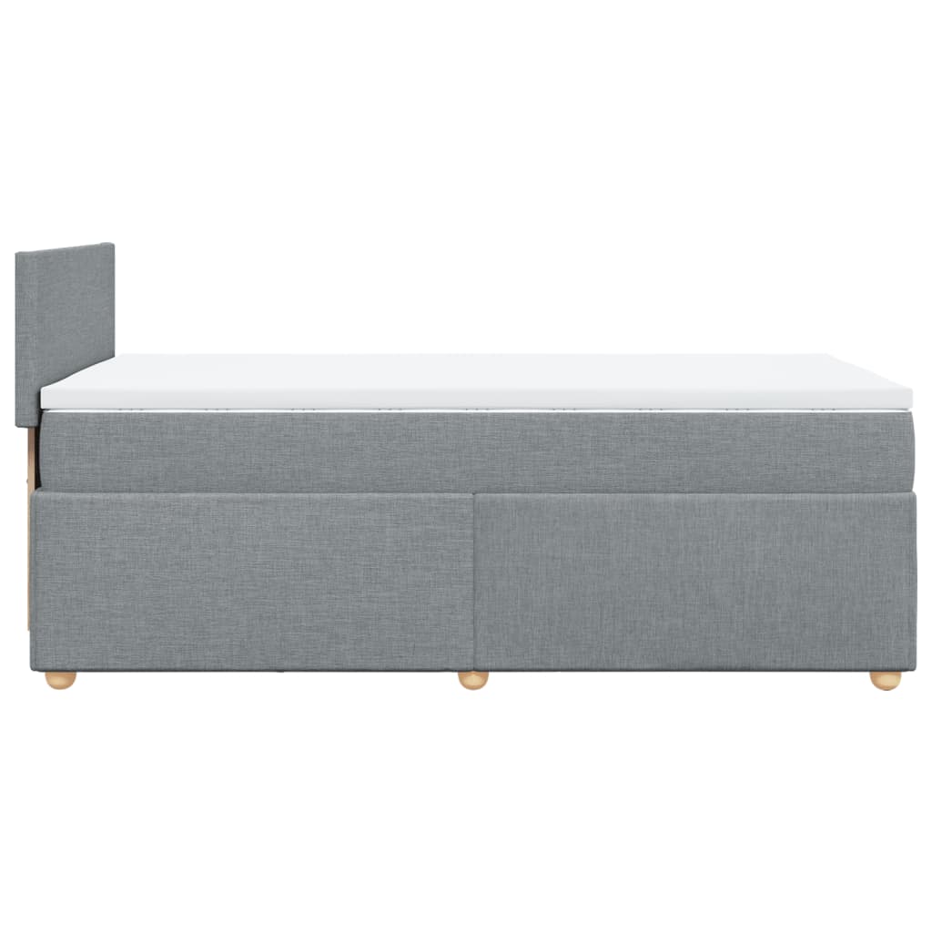 Sommier à lattes de lit avec matelas gris clair 80x200 cm tissu