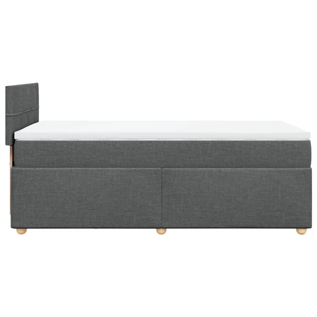 Sommier à lattes de lit avec matelas Gris foncé 80x200 cm Tissu