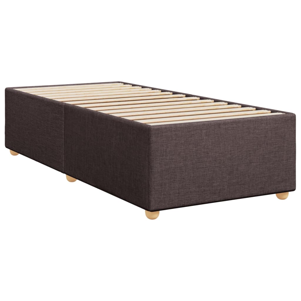 Slatted bed base with mattress Dark brown 80x200 cm