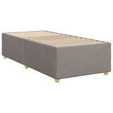 Slatted bed base with mattress Taupe 80x200 cm Fabric