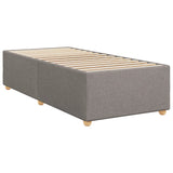 Slatted bed base with mattress Taupe 90x190 cm Fabric