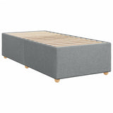 Slatted bed base with mattress Light grey 100x200cm Fabric