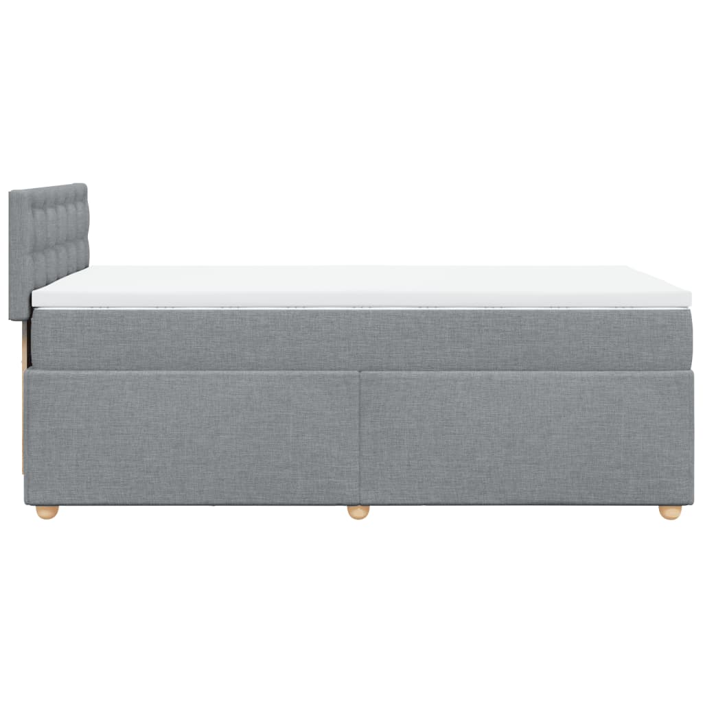 Sommier à lattes de lit avec matelas Gris clair 100x200cm Tissu