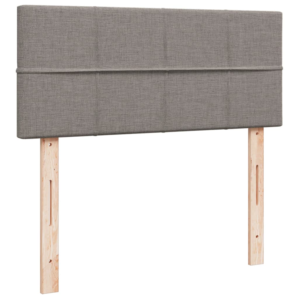 Sommier à lattes de lit avec matelas taupe 120x190 cm tissu