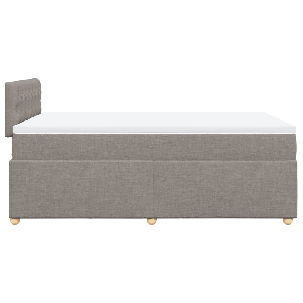 Sommier à lattes de lit avec matelas taupe 120x190 cm tissu