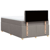 Sommier à lattes de lit avec matelas taupe 120x190 cm tissu