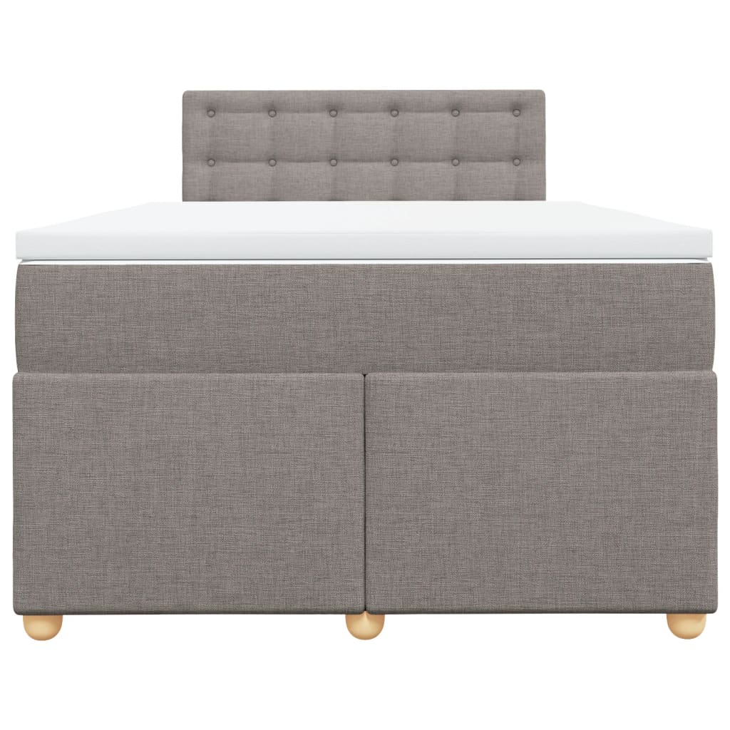 Sommier à lattes de lit avec matelas taupe 120x190 cm tissu