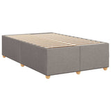 Sommier à lattes de lit avec matelas Taupe 120x200 cm Tissu