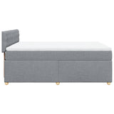 Sommier à lattes de lit avec matelas Gris clair 140x190cm Tissu