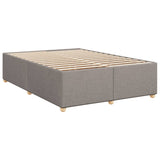 Sommier à lattes de lit avec matelas Taupe 140x200 cm Tissu