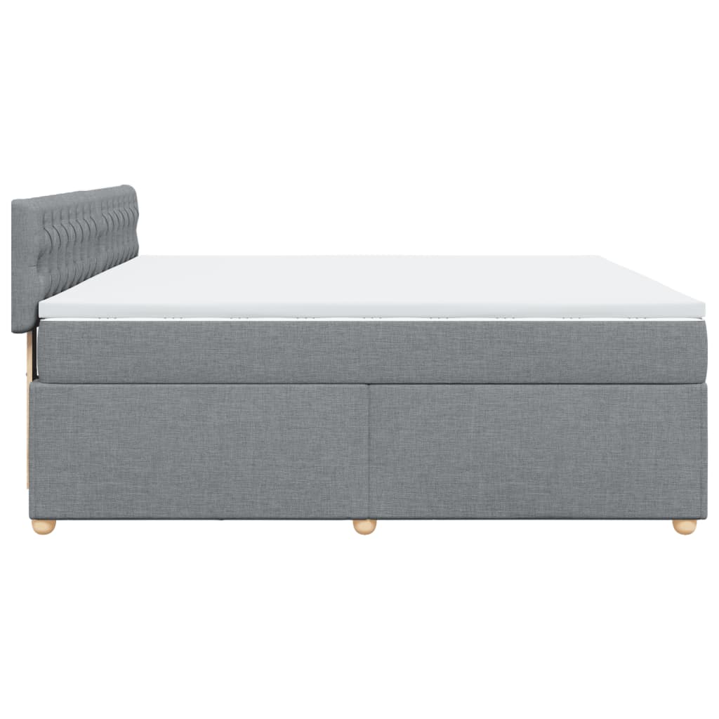 Sommier à lattes de lit avec matelas Gris clair 180x200cm Tissu