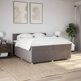 Sommier à lattes de lit avec matelas Taupe 200x200 cm Tissu