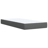 Sommier à lattes de lit avec matelas gris foncé simple tissu