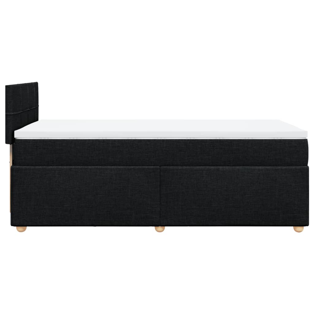 Sommier à lattes de lit avec matelas noir simple tissu