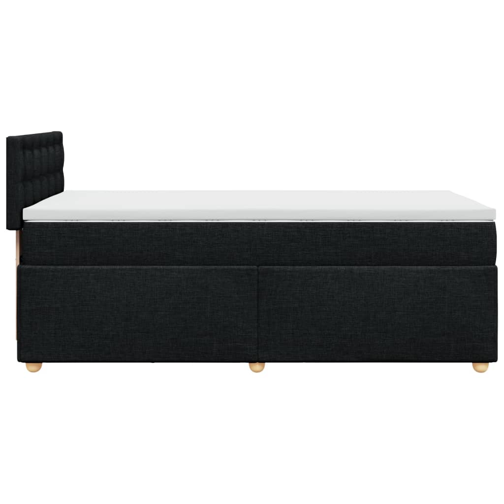 Sommier à lattes de lit avec matelas noir simple tissu