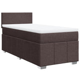 Slatted bed base with mattress Dark brown 80x200 cm