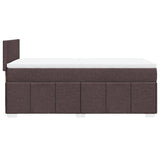 Slatted bed base with mattress Dark brown 80x200 cm