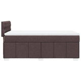 Slatted bed base with mattress Dark brown 80x200 cm