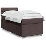 Slatted bed base with mattress Dark brown 80x200 cm