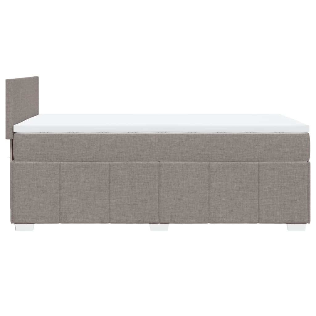 Slatted bed base with mattress Taupe 90x190 cm Fabric