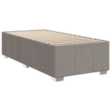 Slatted bed base with mattress Taupe 90x190 cm Fabric