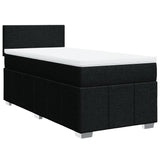 Sommier à lattes de lit avec matelas Noir 90x200 cm Tissu