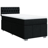 Sommier à lattes de lit avec matelas Noir 90x200 cm Tissu