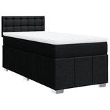 Sommier à lattes de lit avec matelas Noir 90x200 cm Tissu