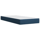 Slatted bed base with mattress Blue 100x200 cm Fabric