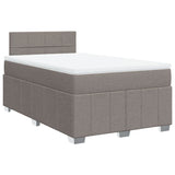 Sommier à lattes de lit avec matelas taupe 120x190 cm tissu