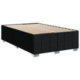 Slatted bed base with black mattress 120x190 cm fabric