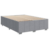 Sommier à lattes de lit avec matelas Gris clair 140x190cm Tissu