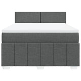 Slatted bed base with mattress Dark grey 140x200cm Fabric