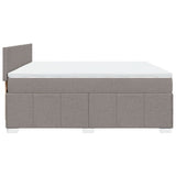 Sommier à lattes de lit avec matelas Taupe 180x200 cm Tissu