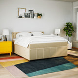 Bed slatted base with mattress Cream 180x200 cm Fabric