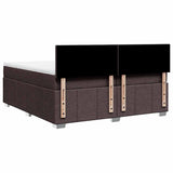 Slatted bed base with mattress Dark brown 200x200 cm