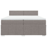 Sommier à lattes de lit avec matelas Taupe 200x200 cm Tissu