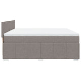 Sommier à lattes de lit avec matelas Taupe 200x200 cm Tissu